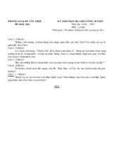 Kỳ thi chọn học sinh giỏi vòng huyện năm học 2014  2015 môn lịch sử